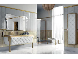 GAUDÌ JEWEL 14 - Double gold leaf console sink _ LASA IDEA